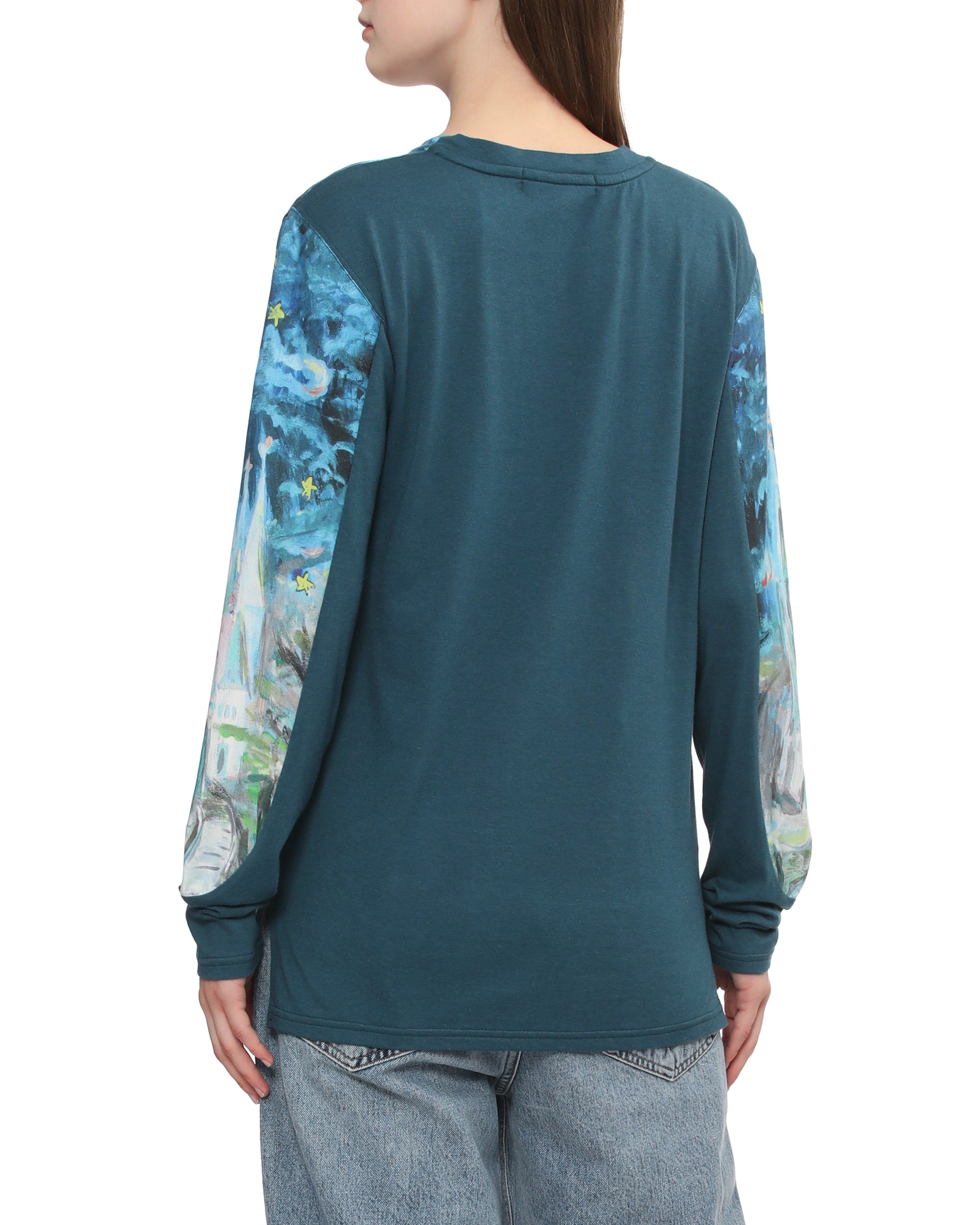 Graphic long sleeve top