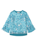 Graphic embroidered top