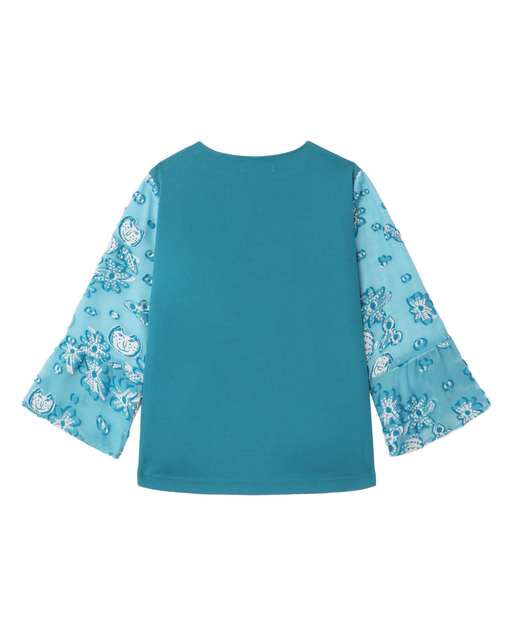 Graphic embroidered top