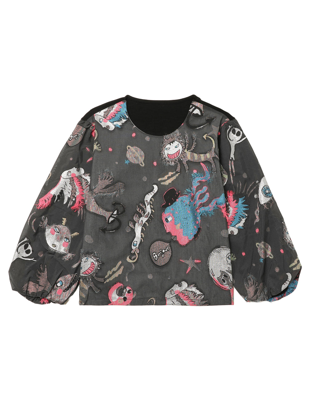 Printed long sleeve blouse