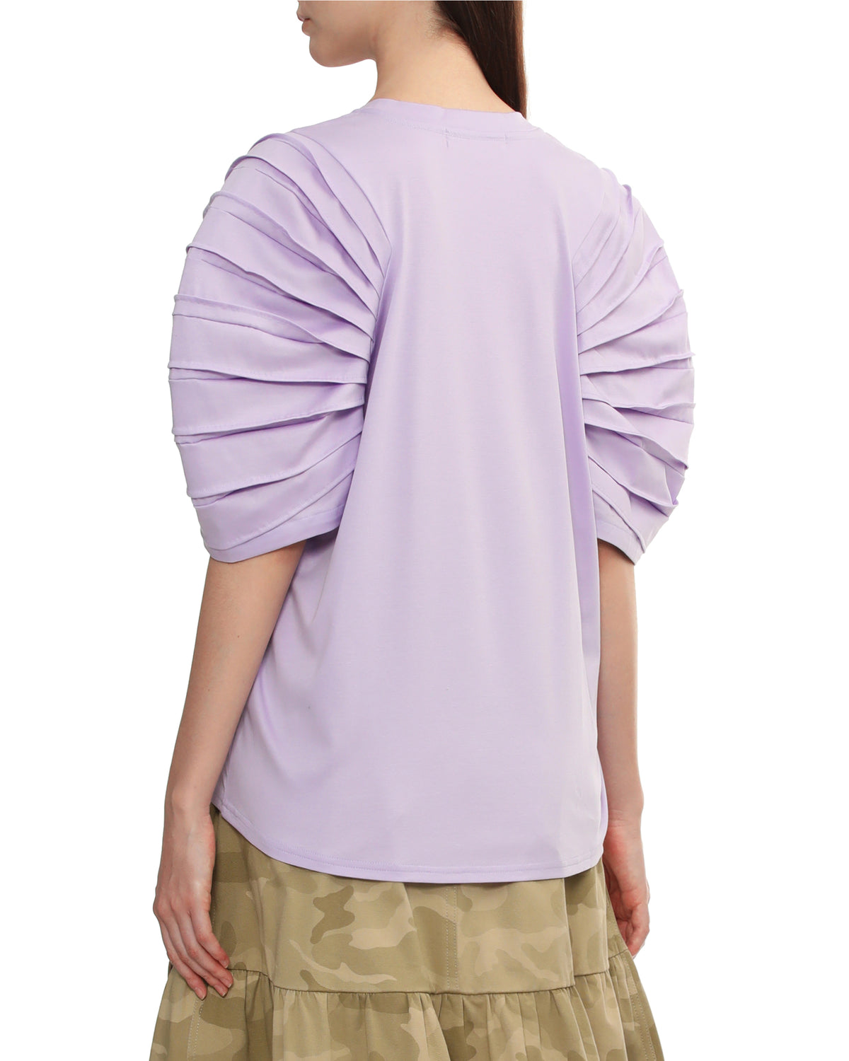 Pleated sleeve top