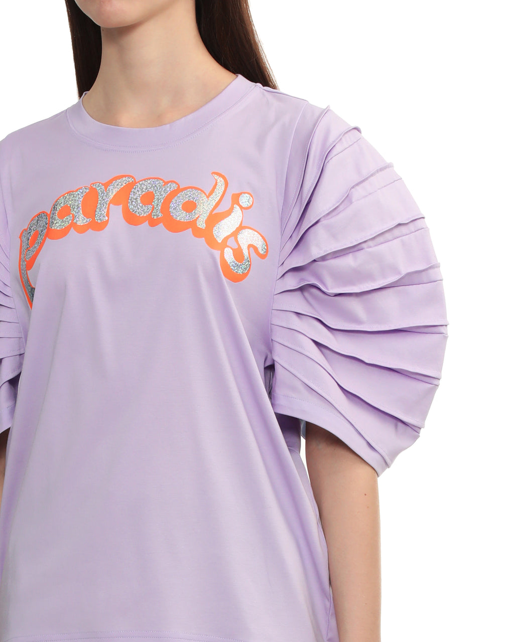 Pleated sleeve top