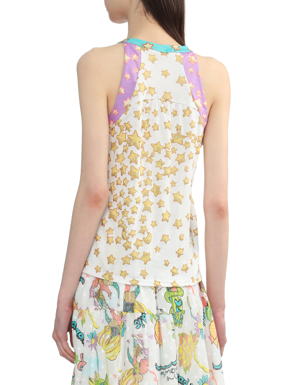 Stars halter neck tank top