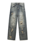 Distressed jeans