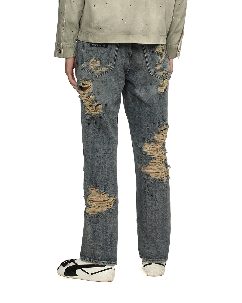 Distressed jeans