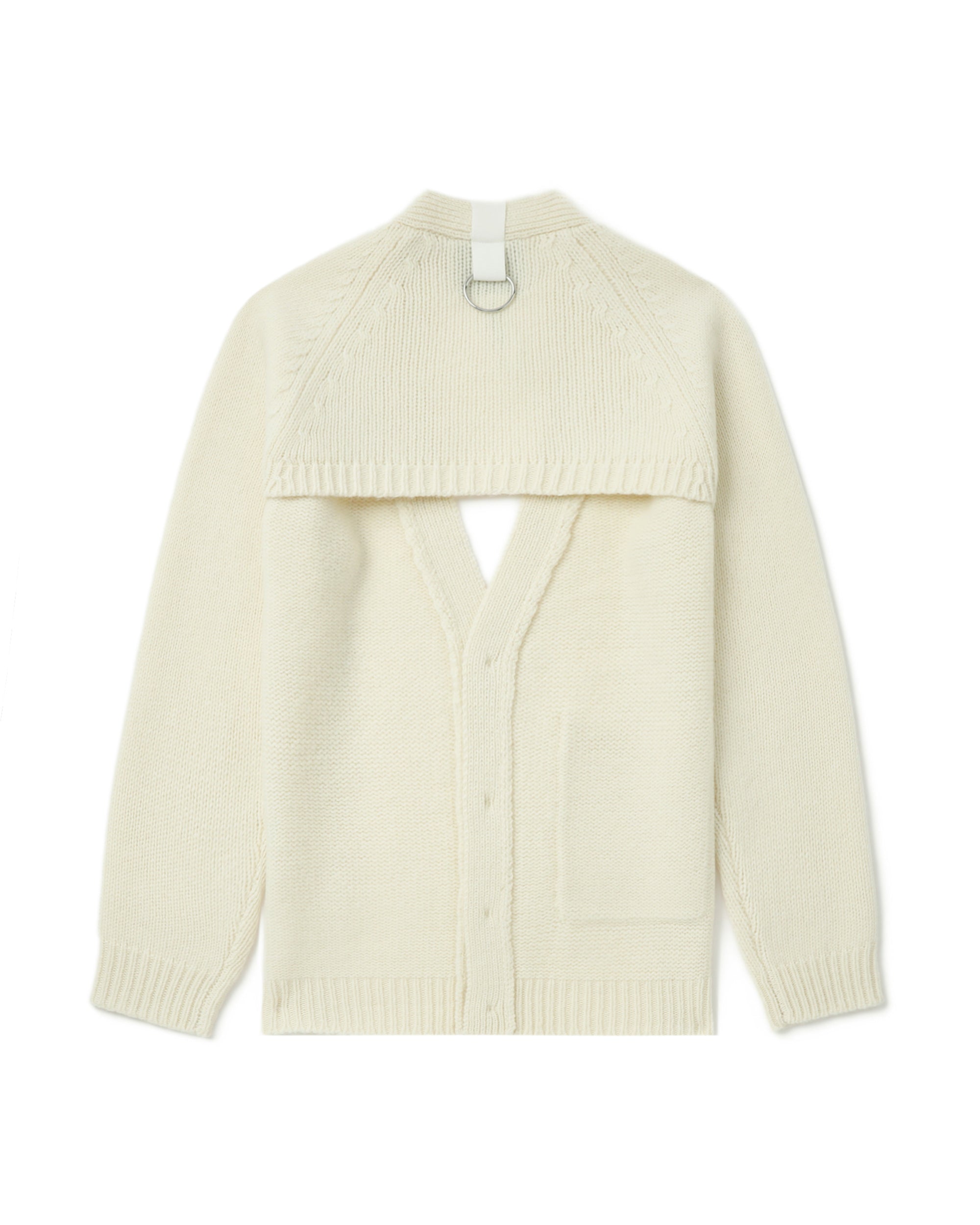 Half button down cardigan