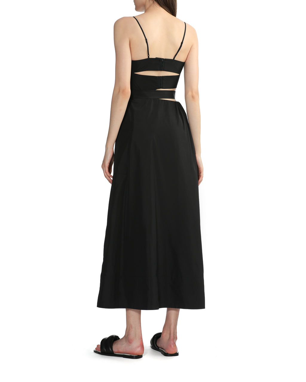 Italian sporty nylon strappy cut-out dress
