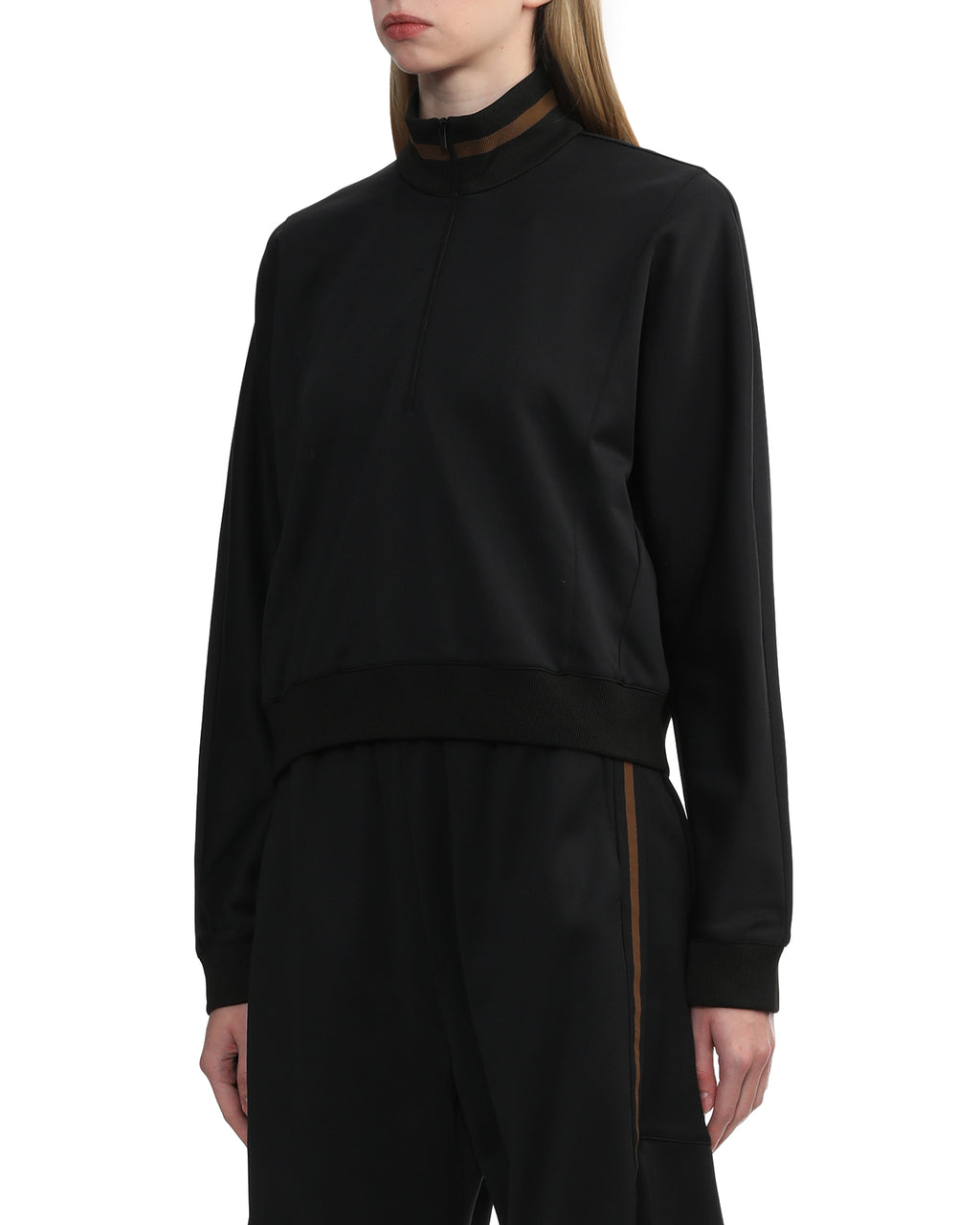Active knit cropped sweatshirt