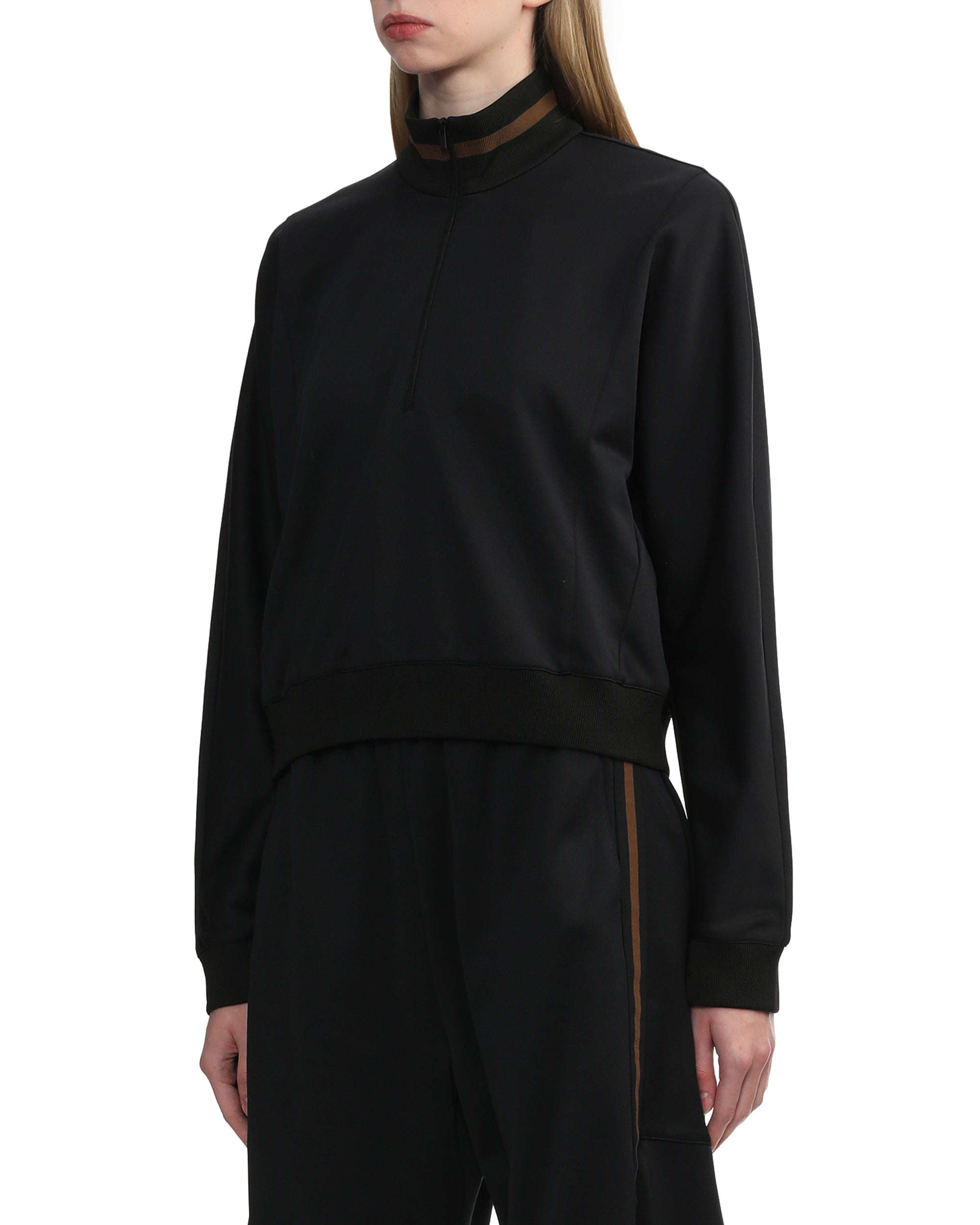 Active knit cropped sweatshirt