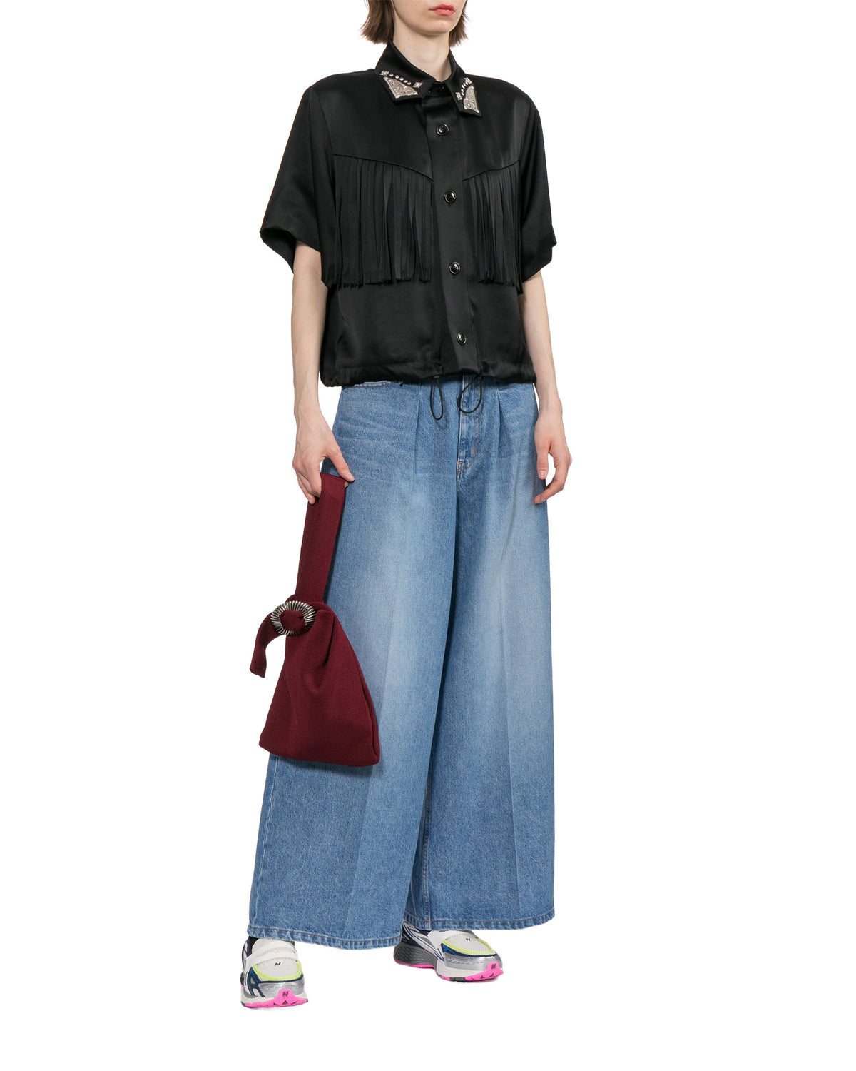 Concho knit bag