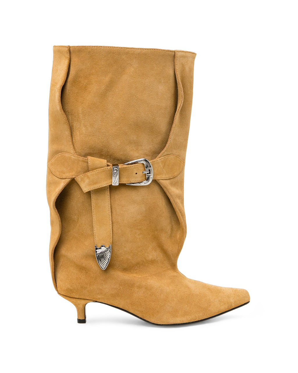Belted high boots