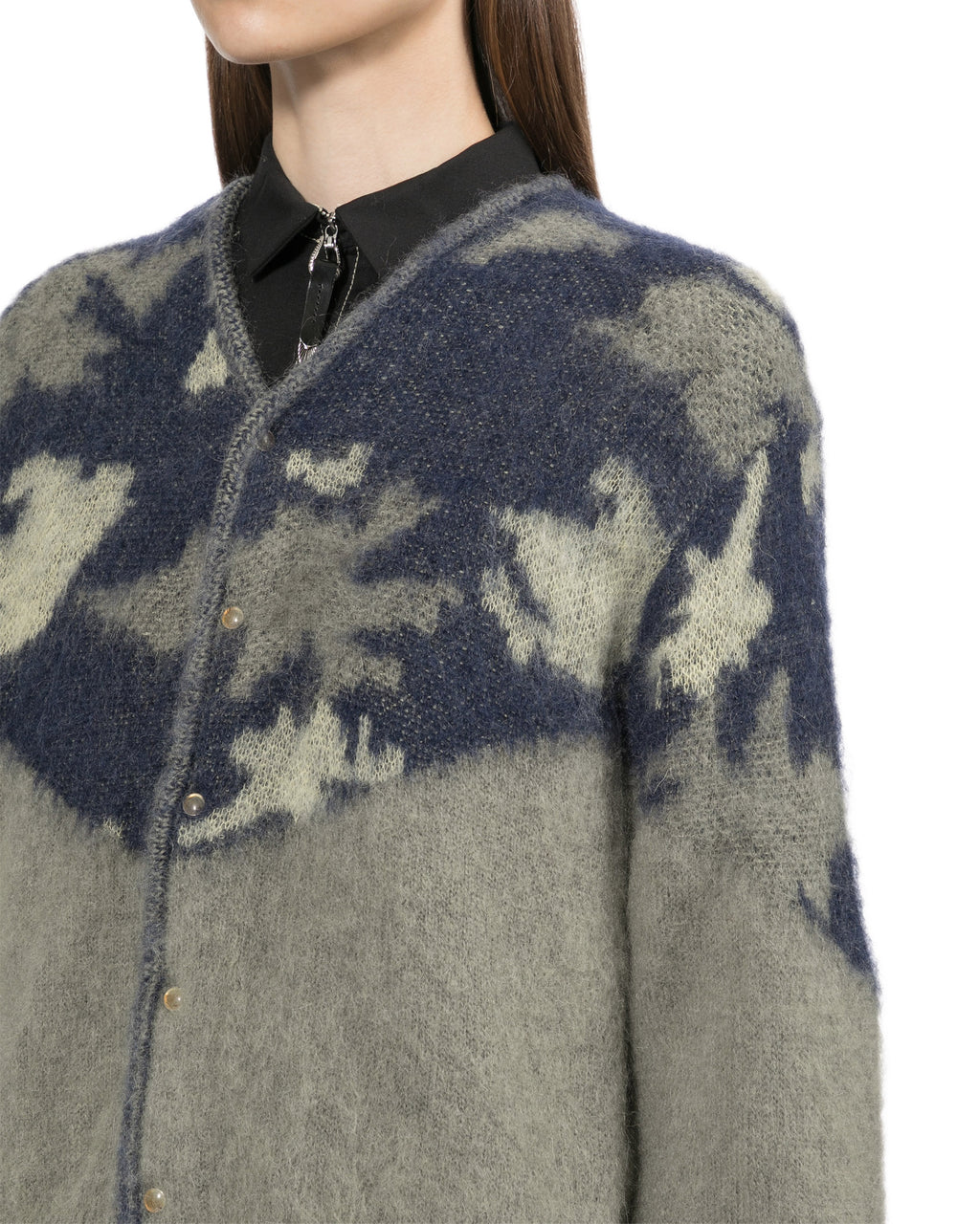 Printed cardigan