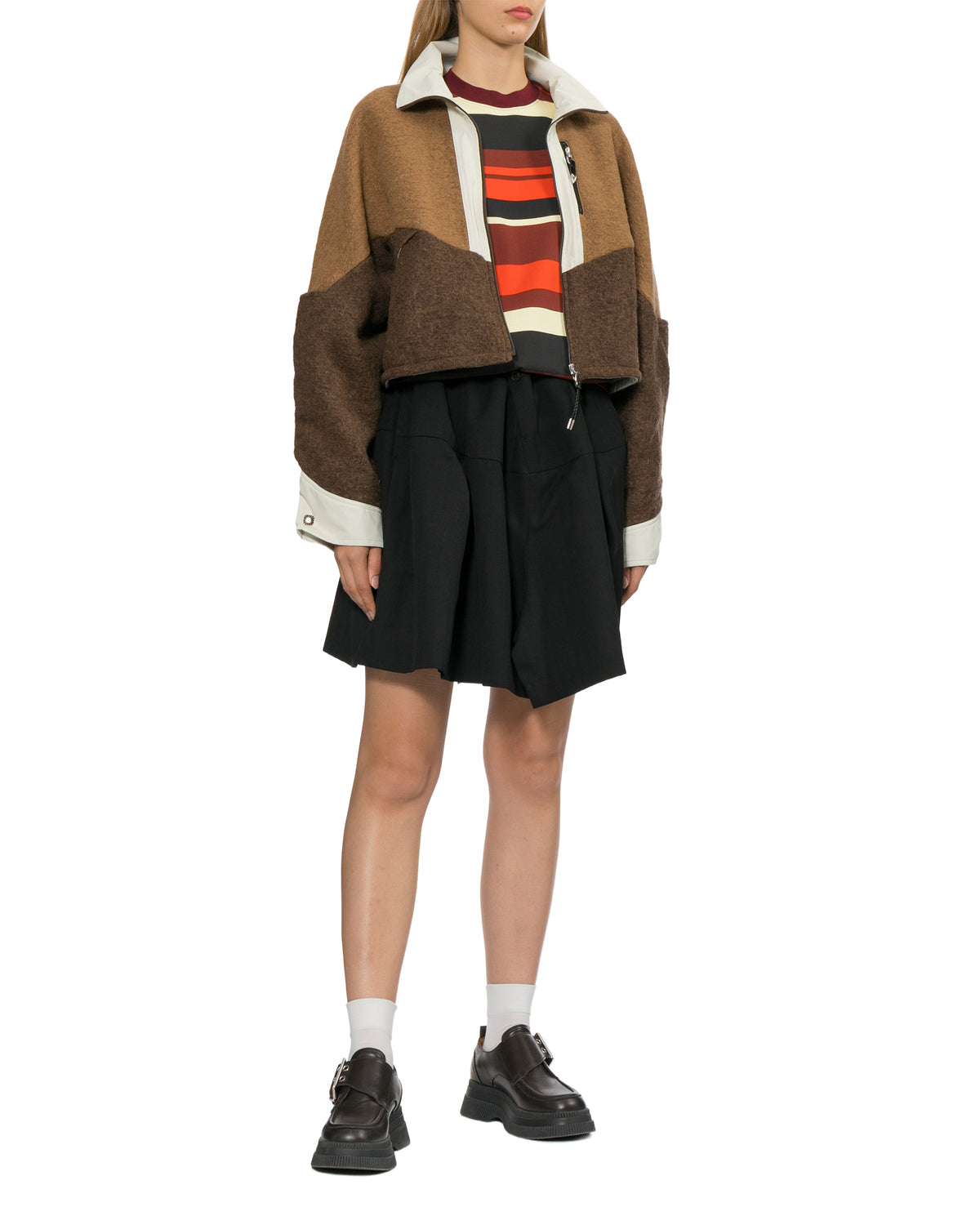 Wool jersey blouson