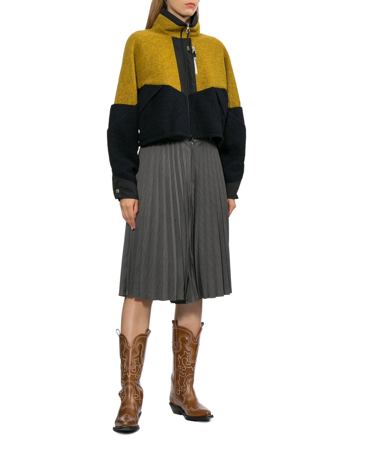 Wool jersey blouson
