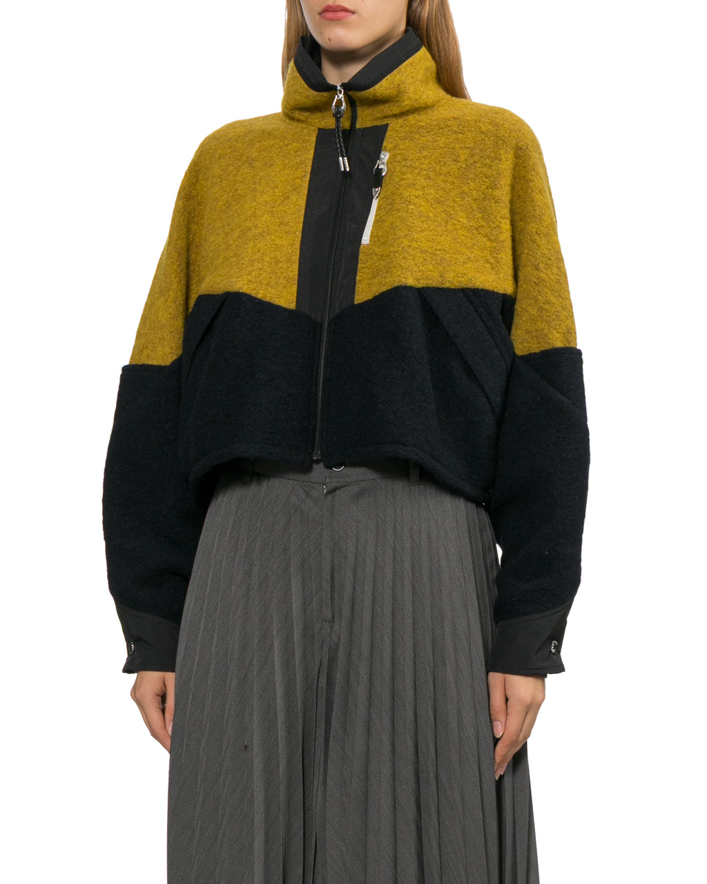 Wool jersey blouson
