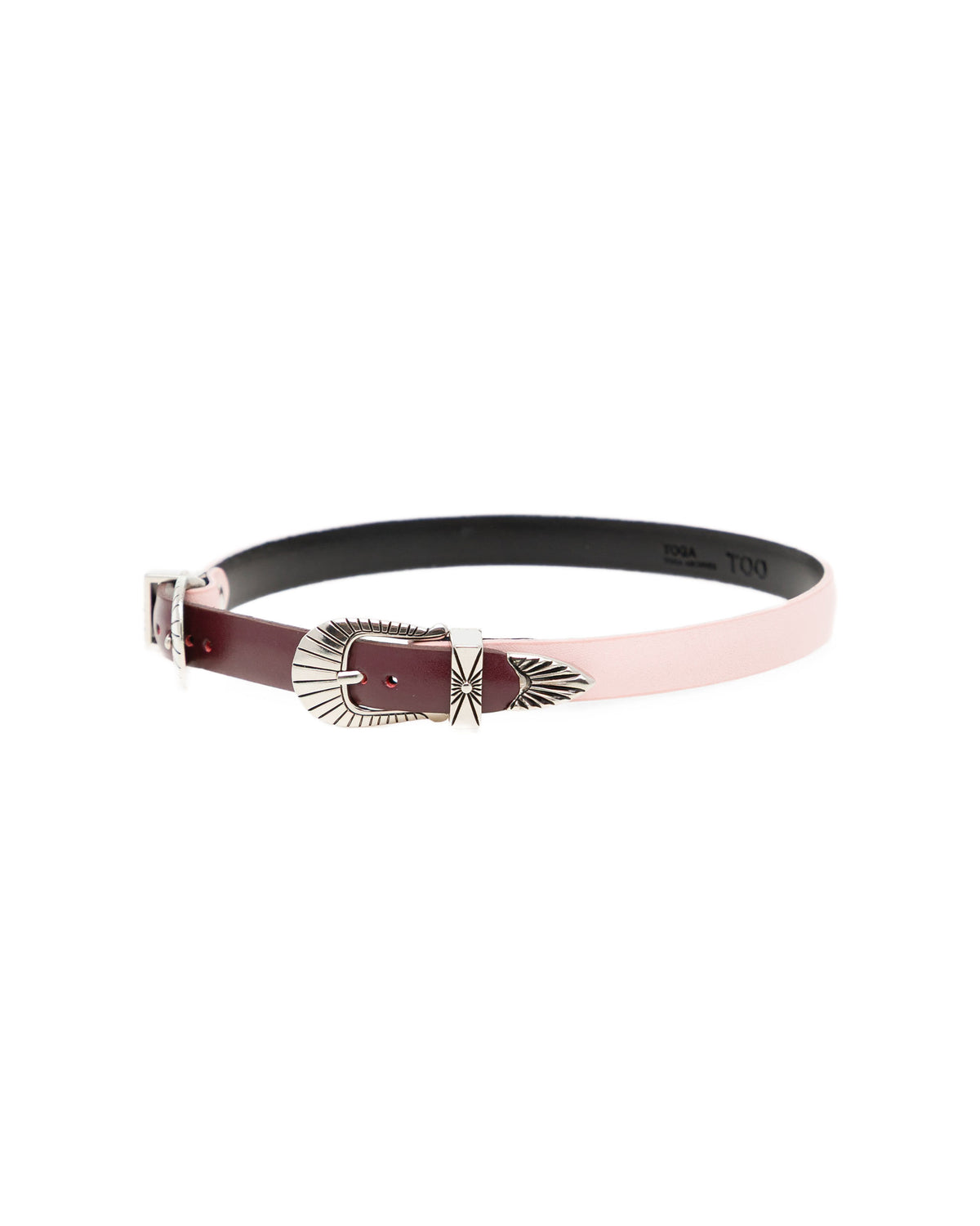 Double buckle leather bangle