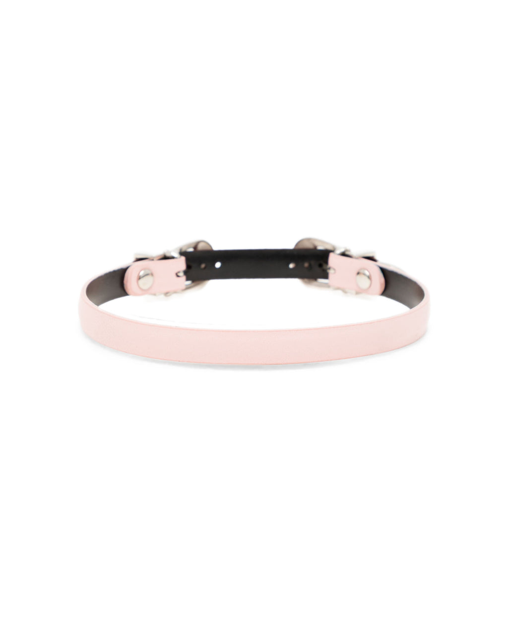 Double buckle leather bangle