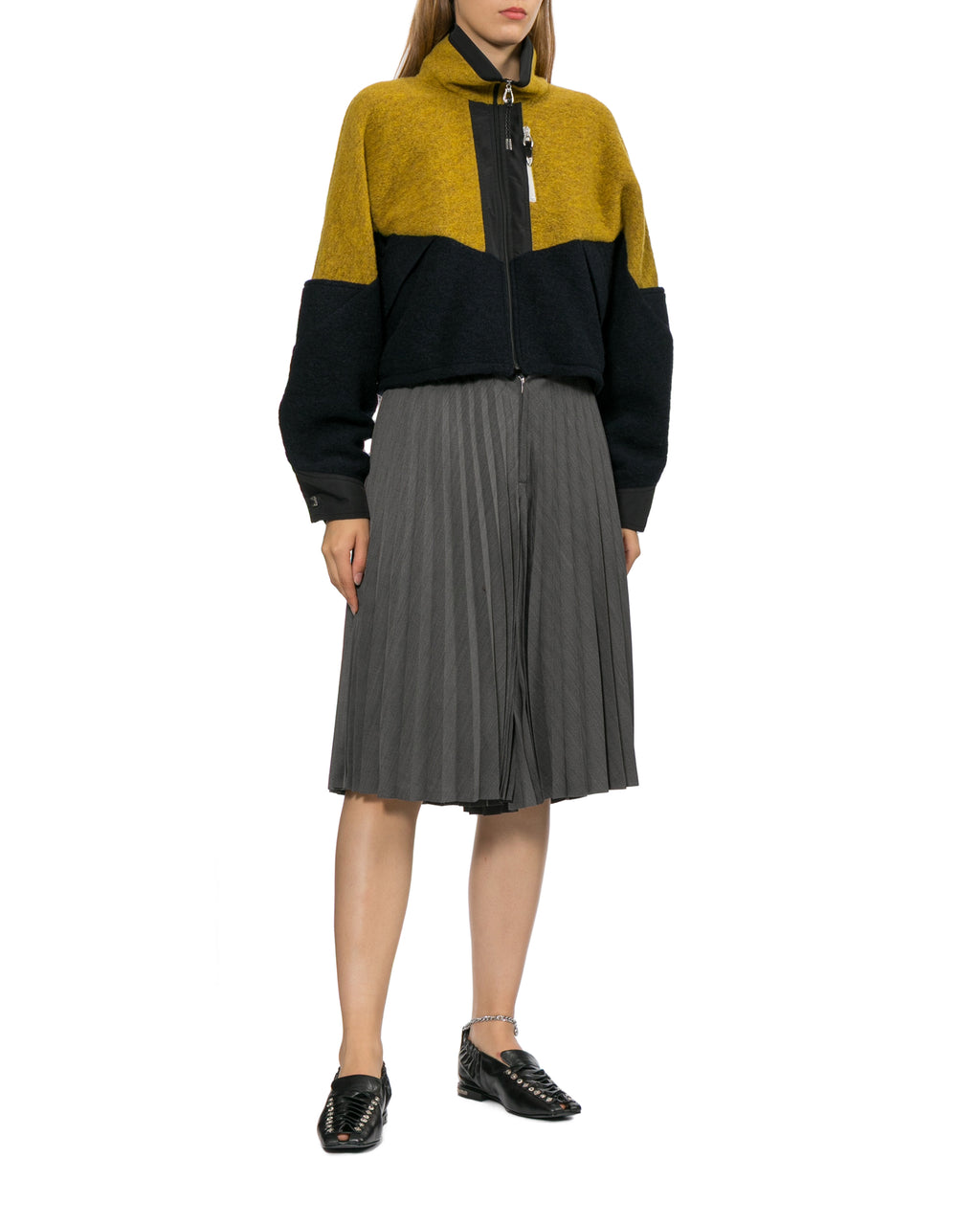 Gather square toe shoes