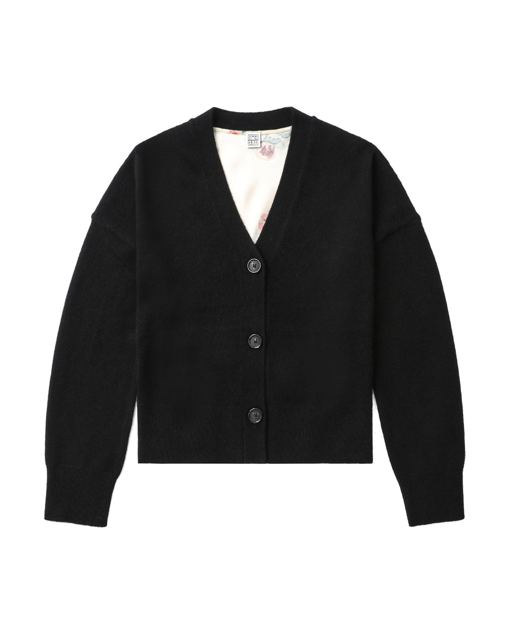 Boxy satin-back cardigan