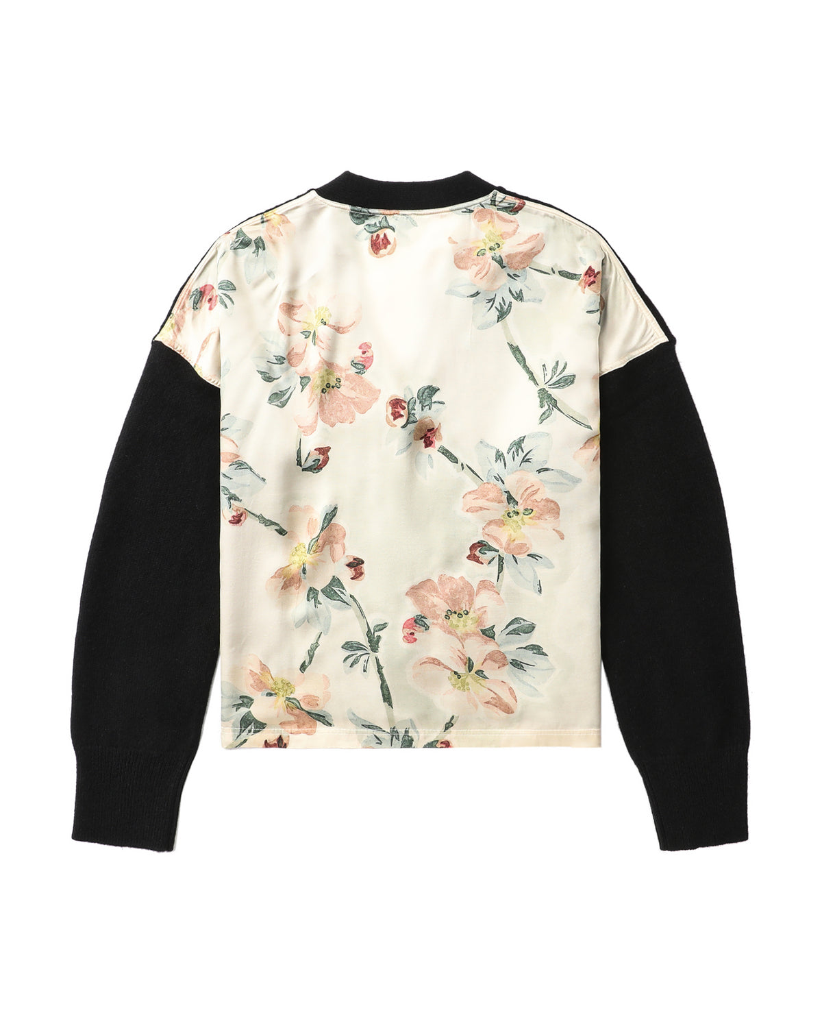 Boxy satin-back cardigan
