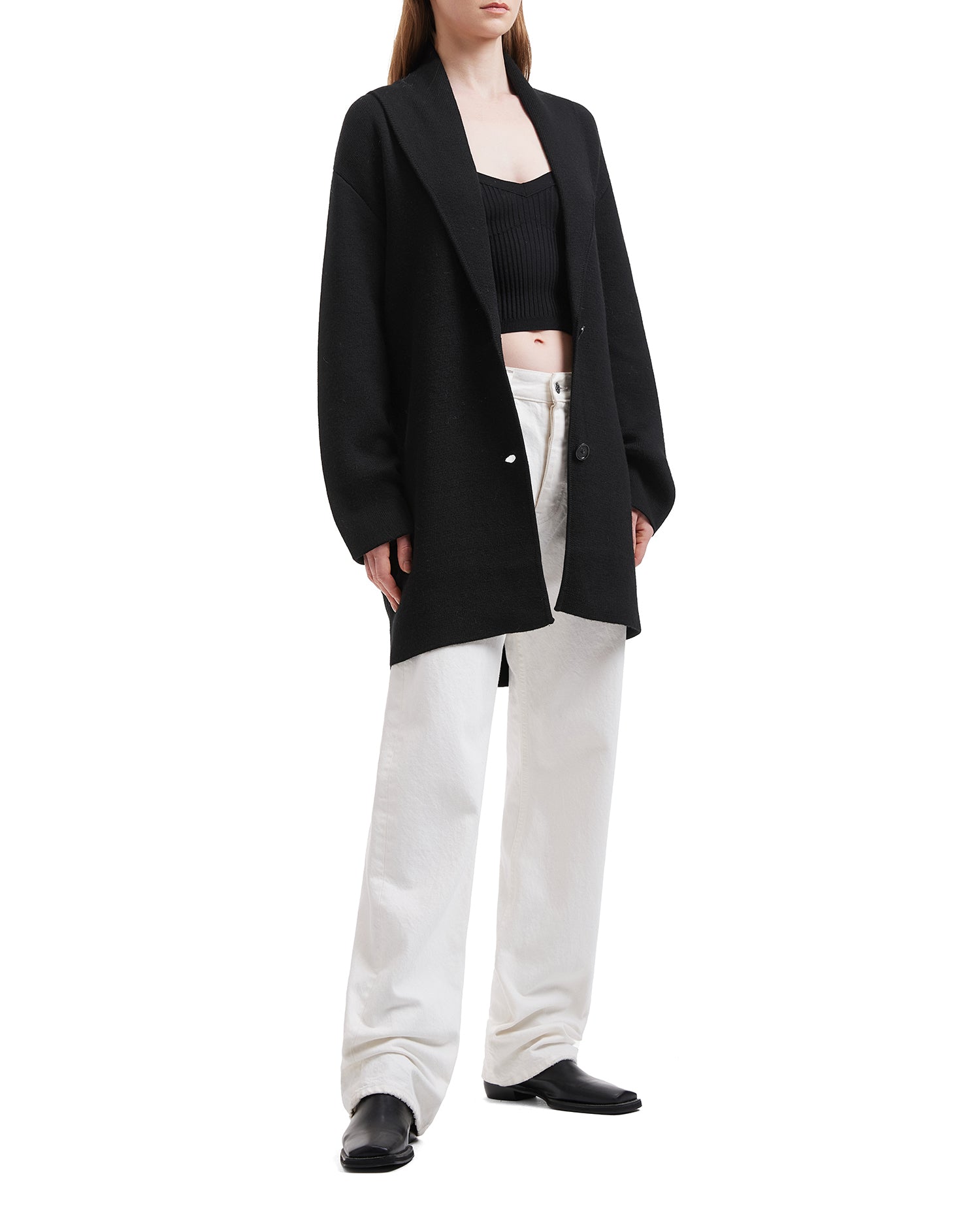 Waist-tie cardigan