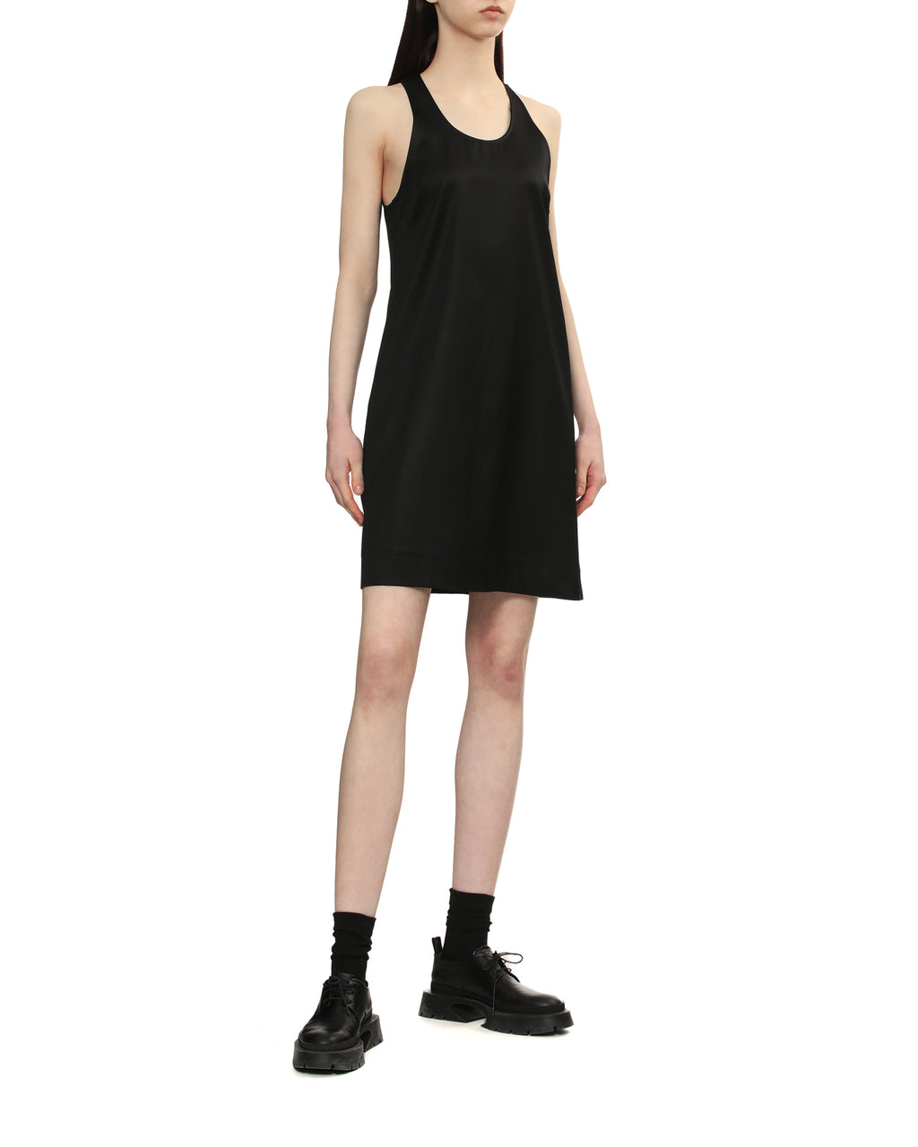 Scoop-neck mini dress
