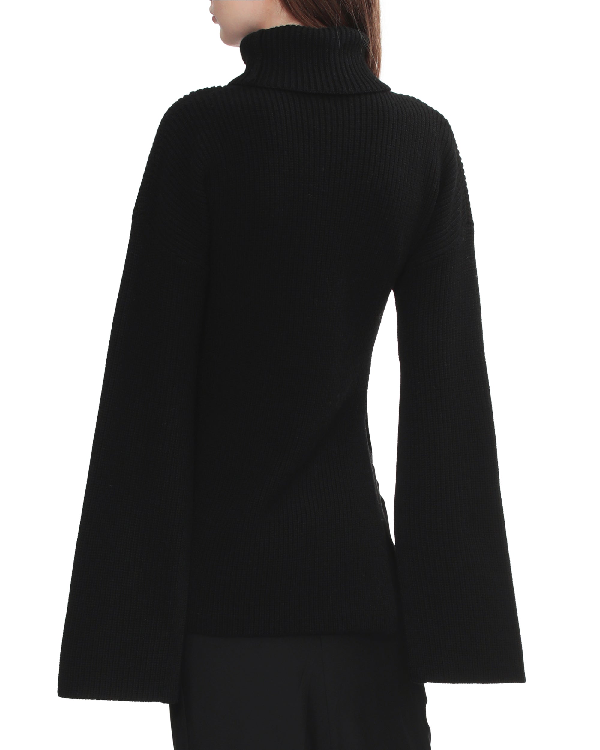 Slit sleeve knit top