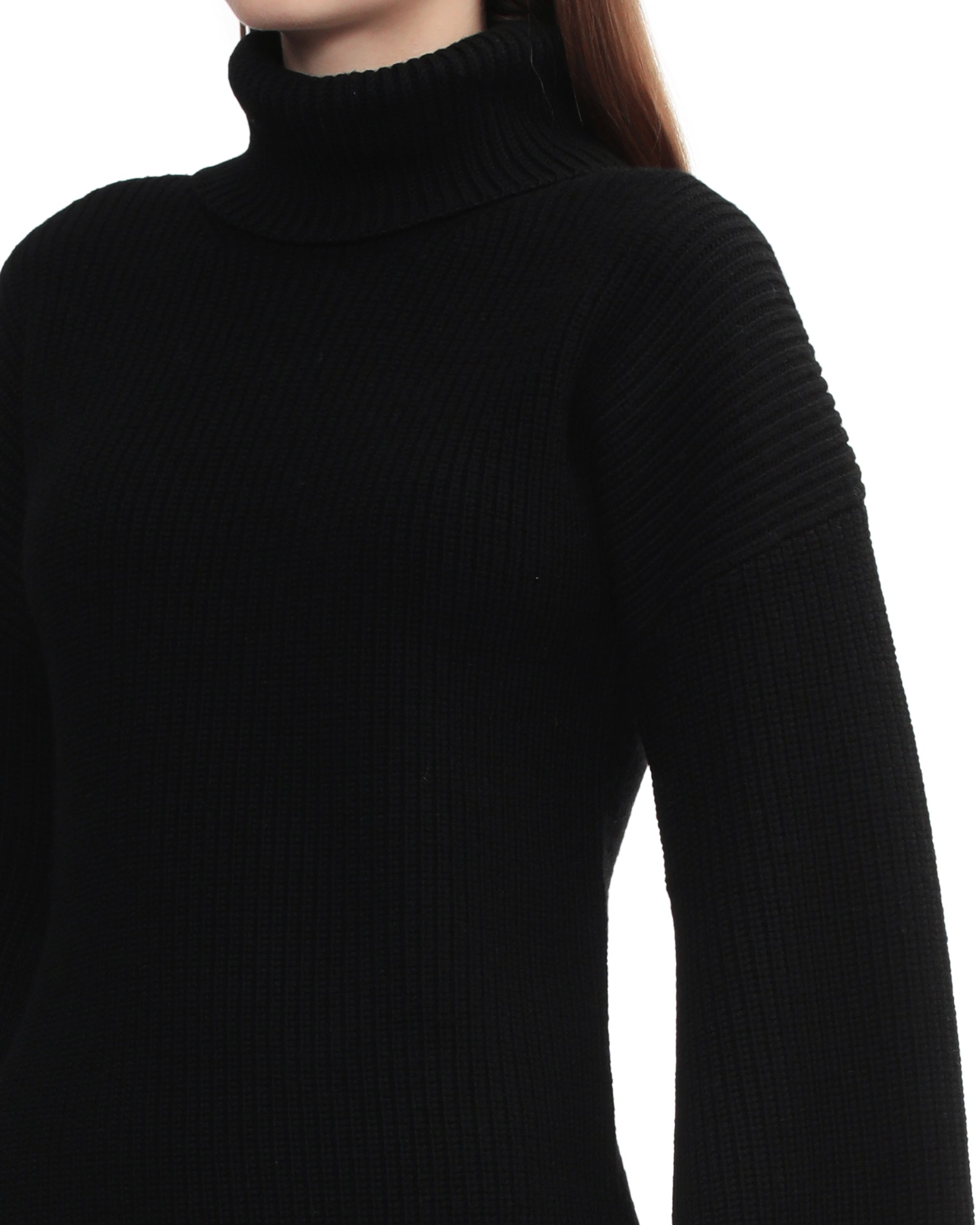Slit sleeve knit top