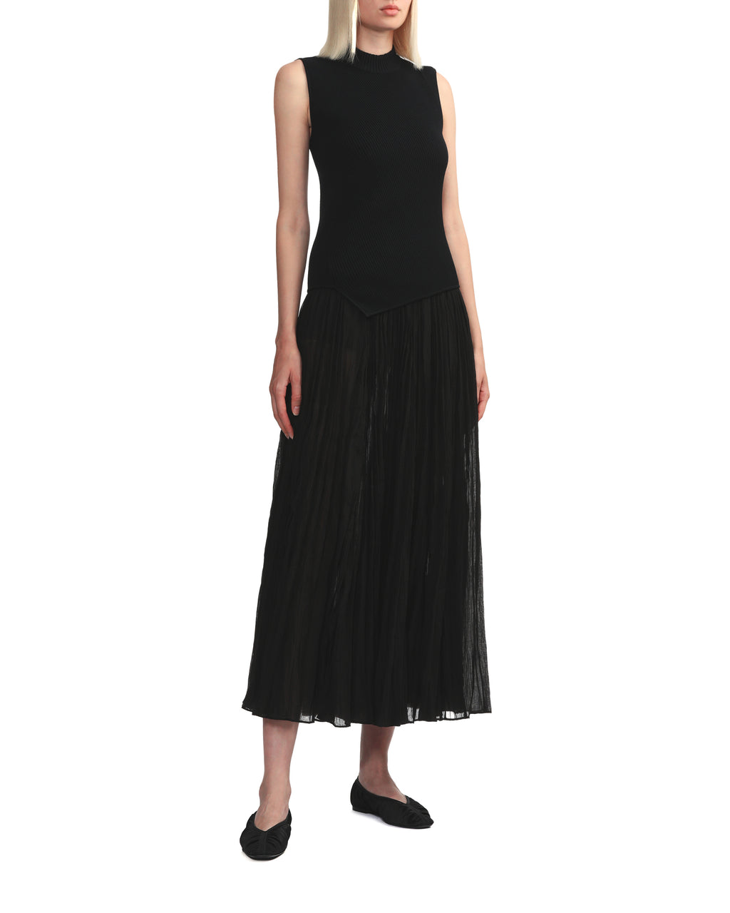 Asymmetric knit top