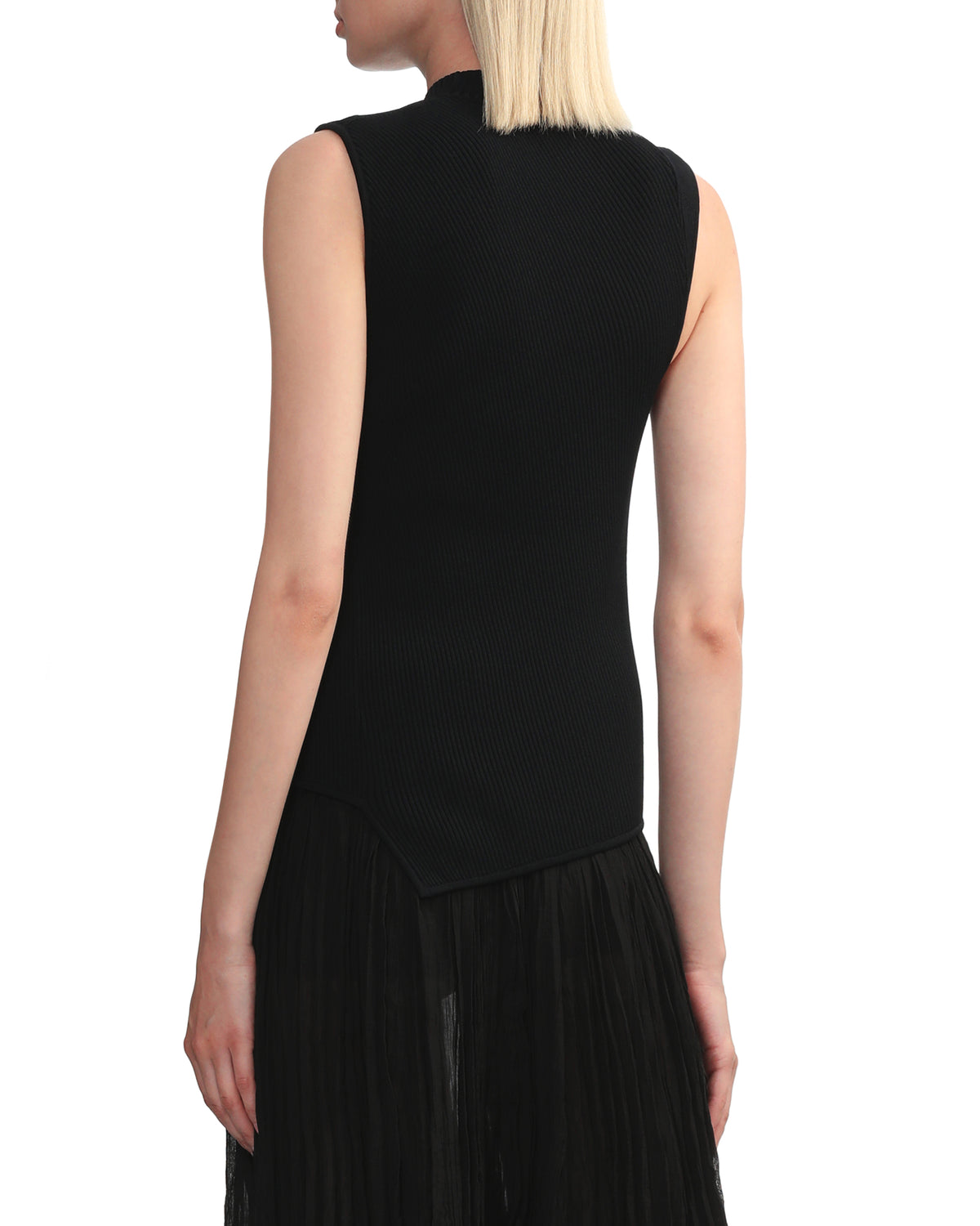 Asymmetric knit top