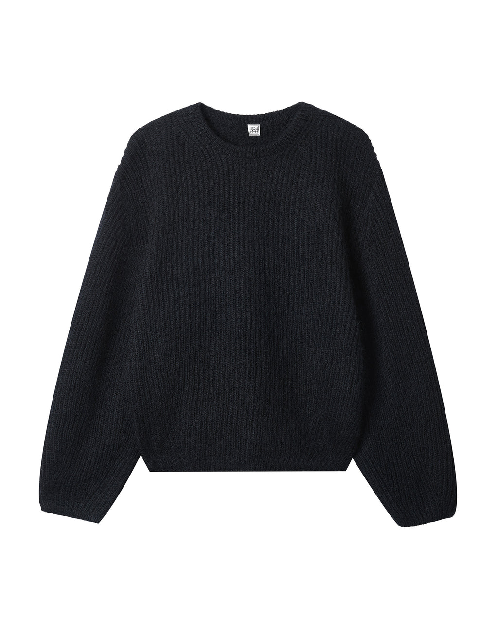 Mohair blend rib knit