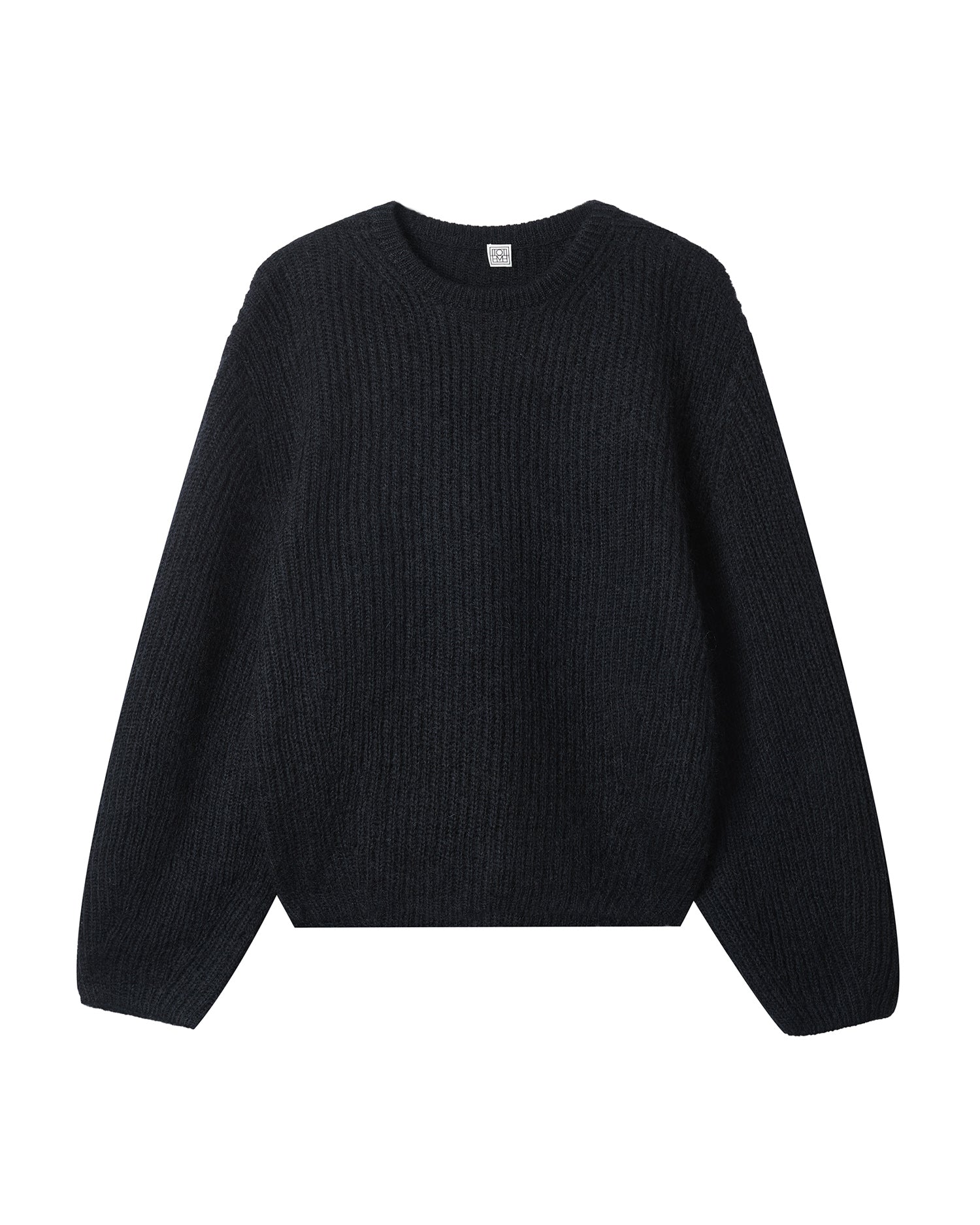 Mohair blend rib knit