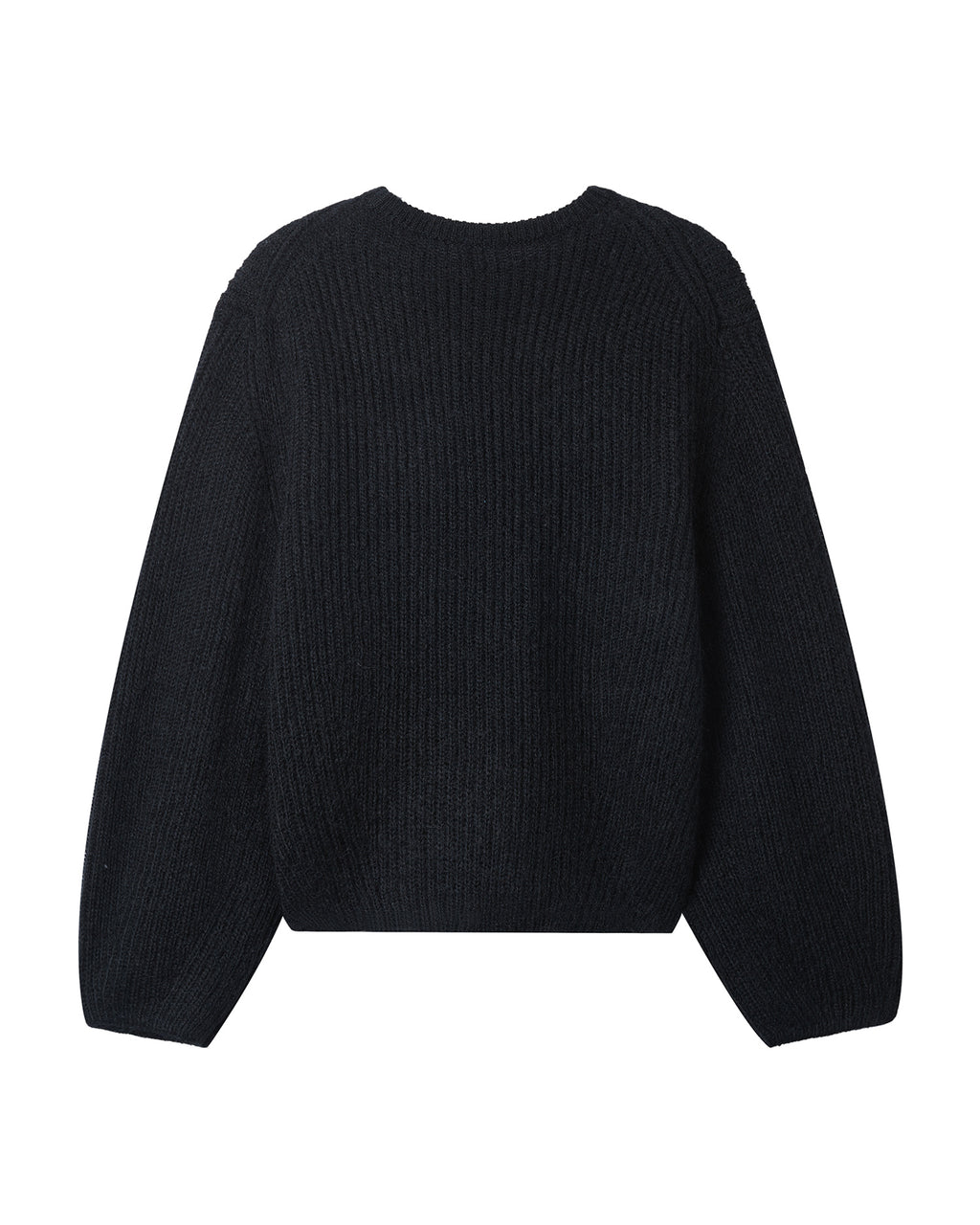 Mohair blend rib knit