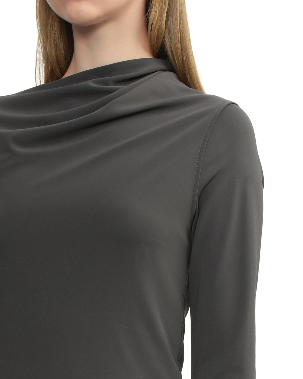 Draped stretch-jersey top