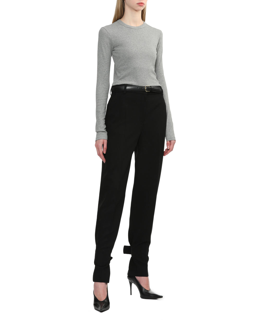Buckled slouch pants