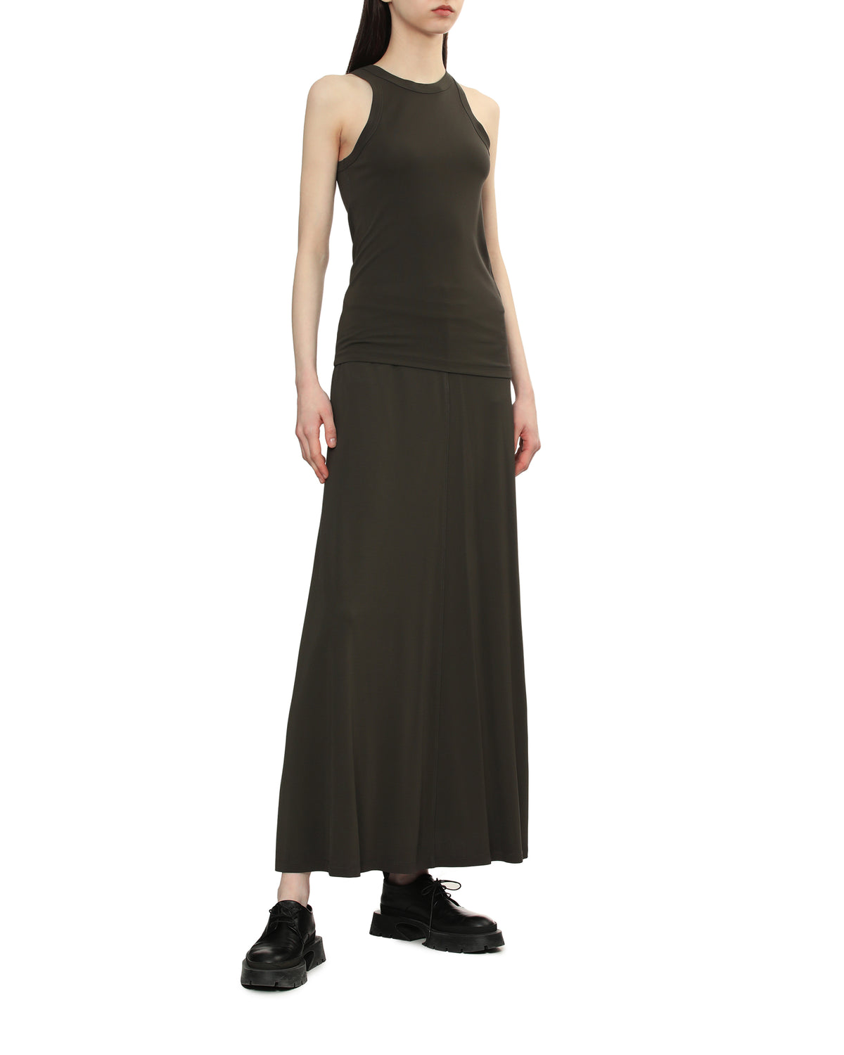 Fluid jersey skirt