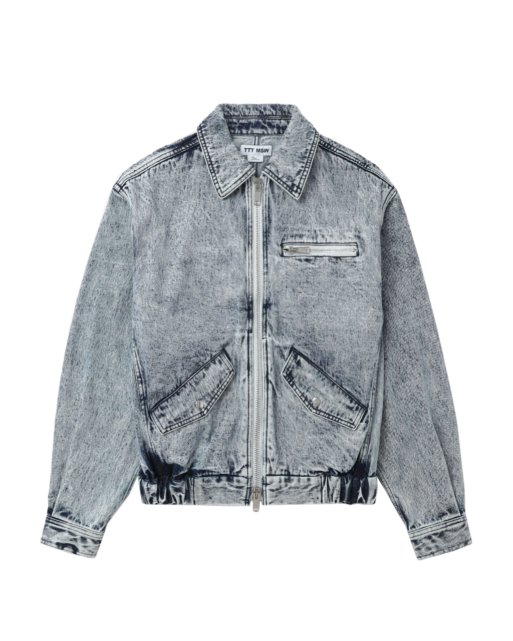Zip-up denim jacket