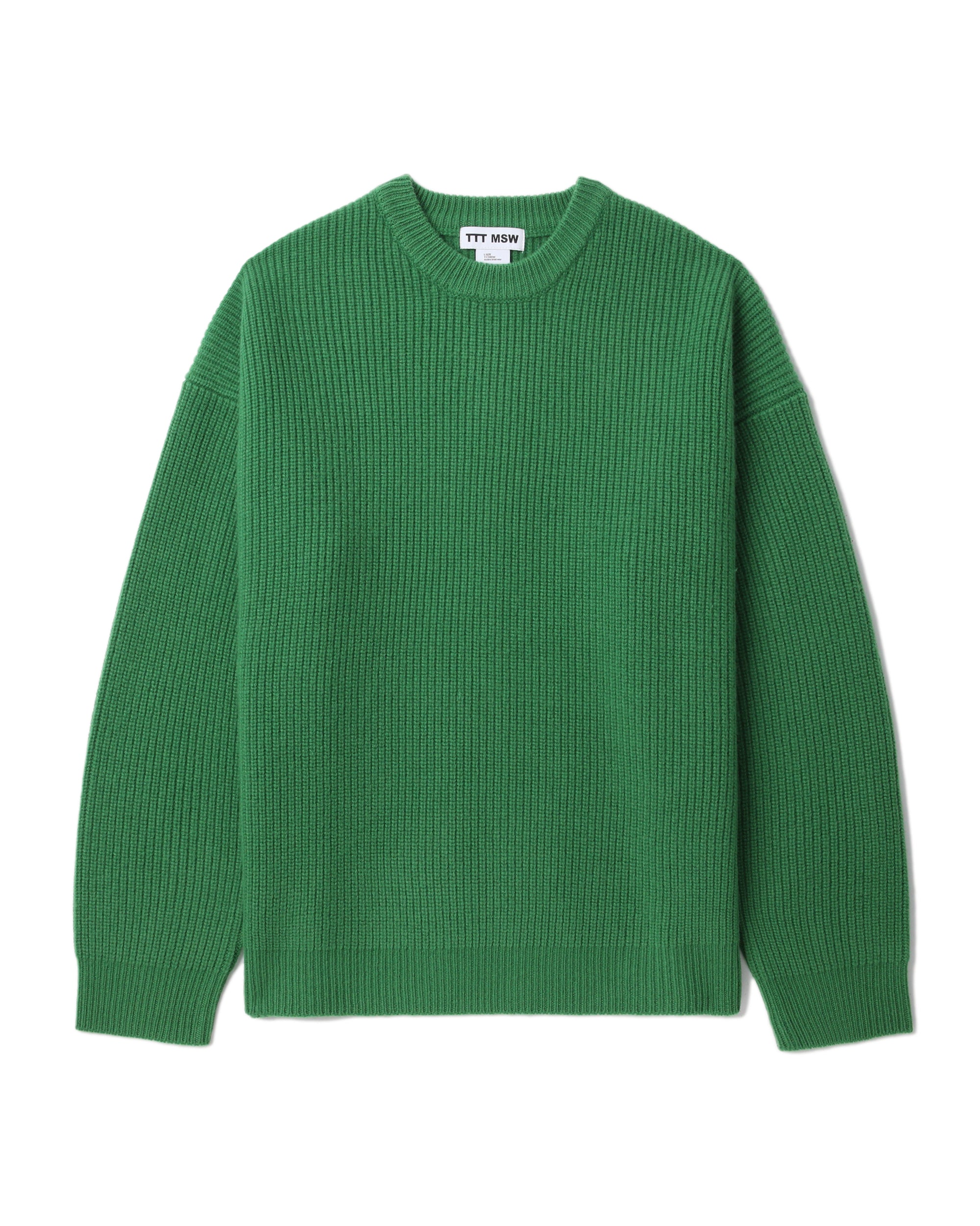 Wool ribbed pullover