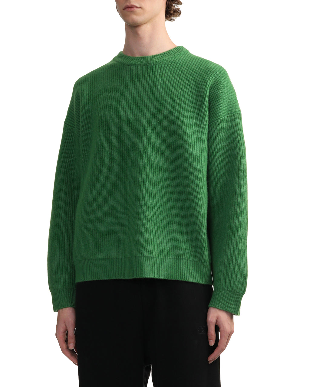 Wool ribbed pullover