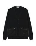 Zip-pocket cardigan