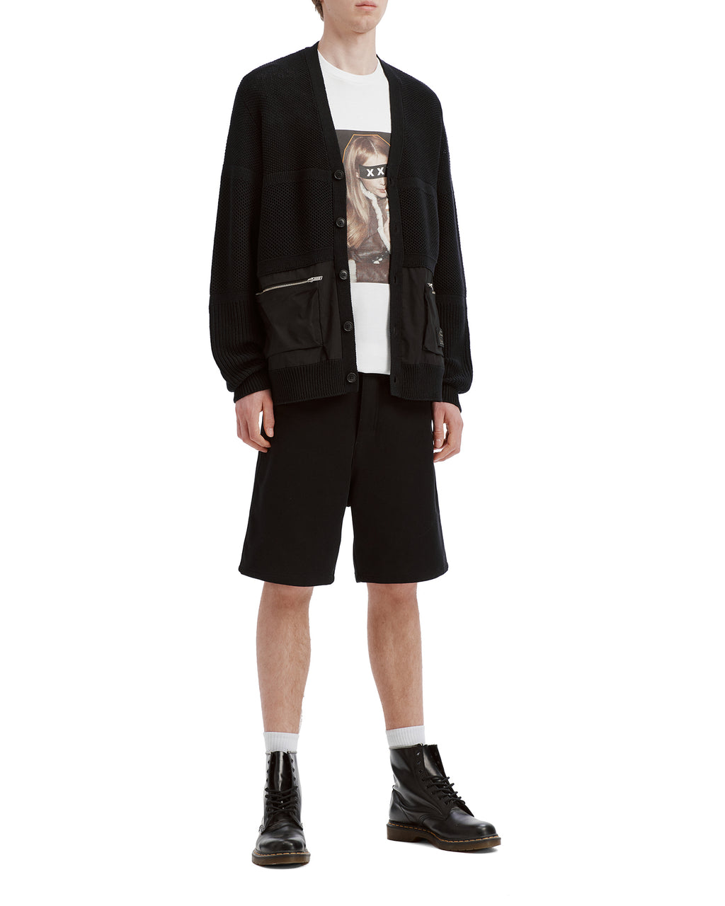 Zip-pocket cardigan