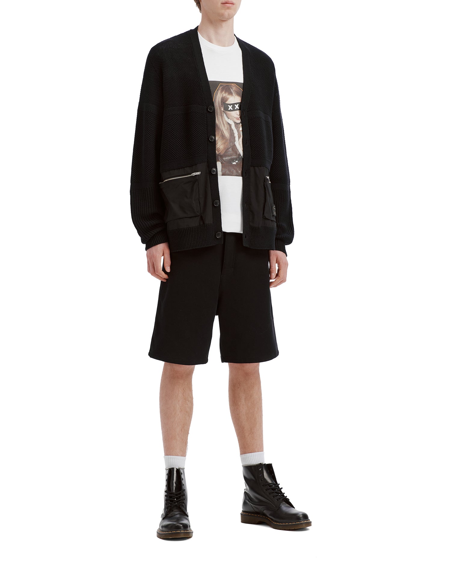 Zip-pocket cardigan