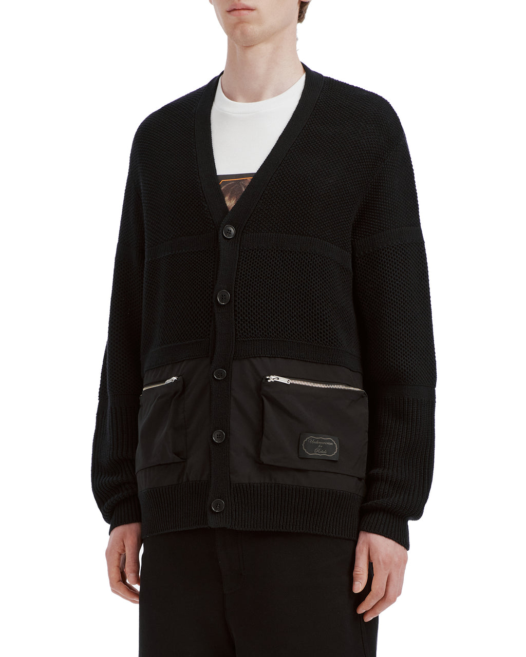 Zip-pocket cardigan