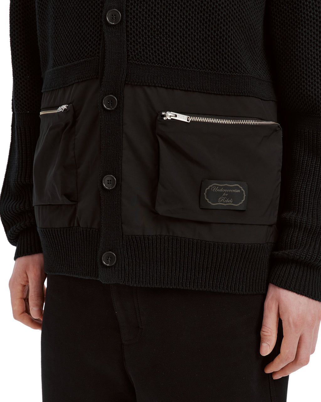 Zip-pocket cardigan