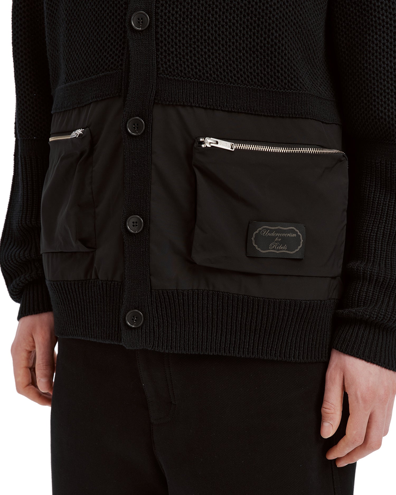 Zip-pocket cardigan