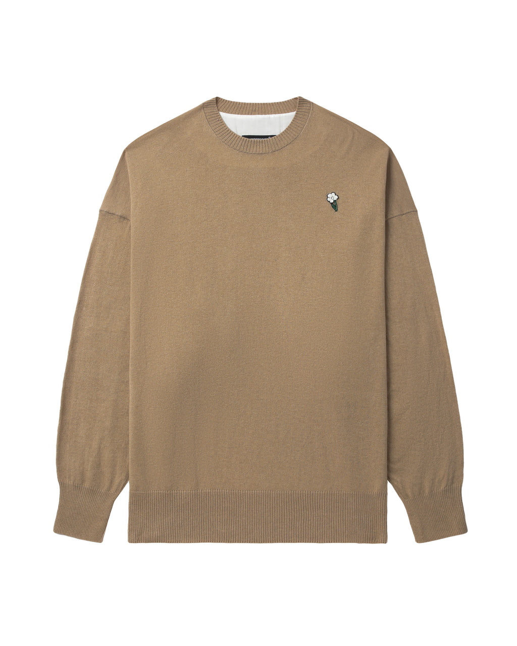 Embroidered graphic knit sweater