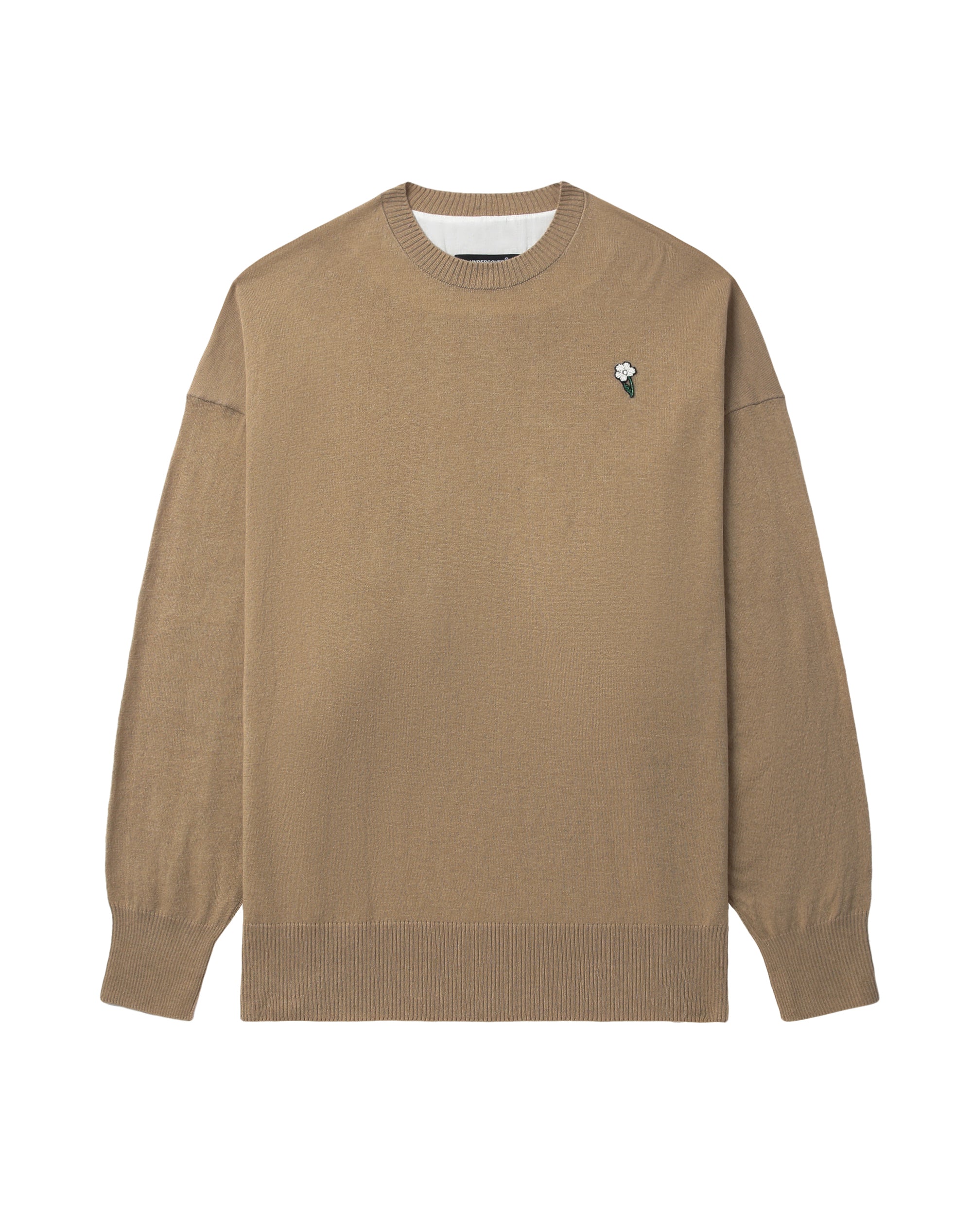 Embroidered graphic knit sweater