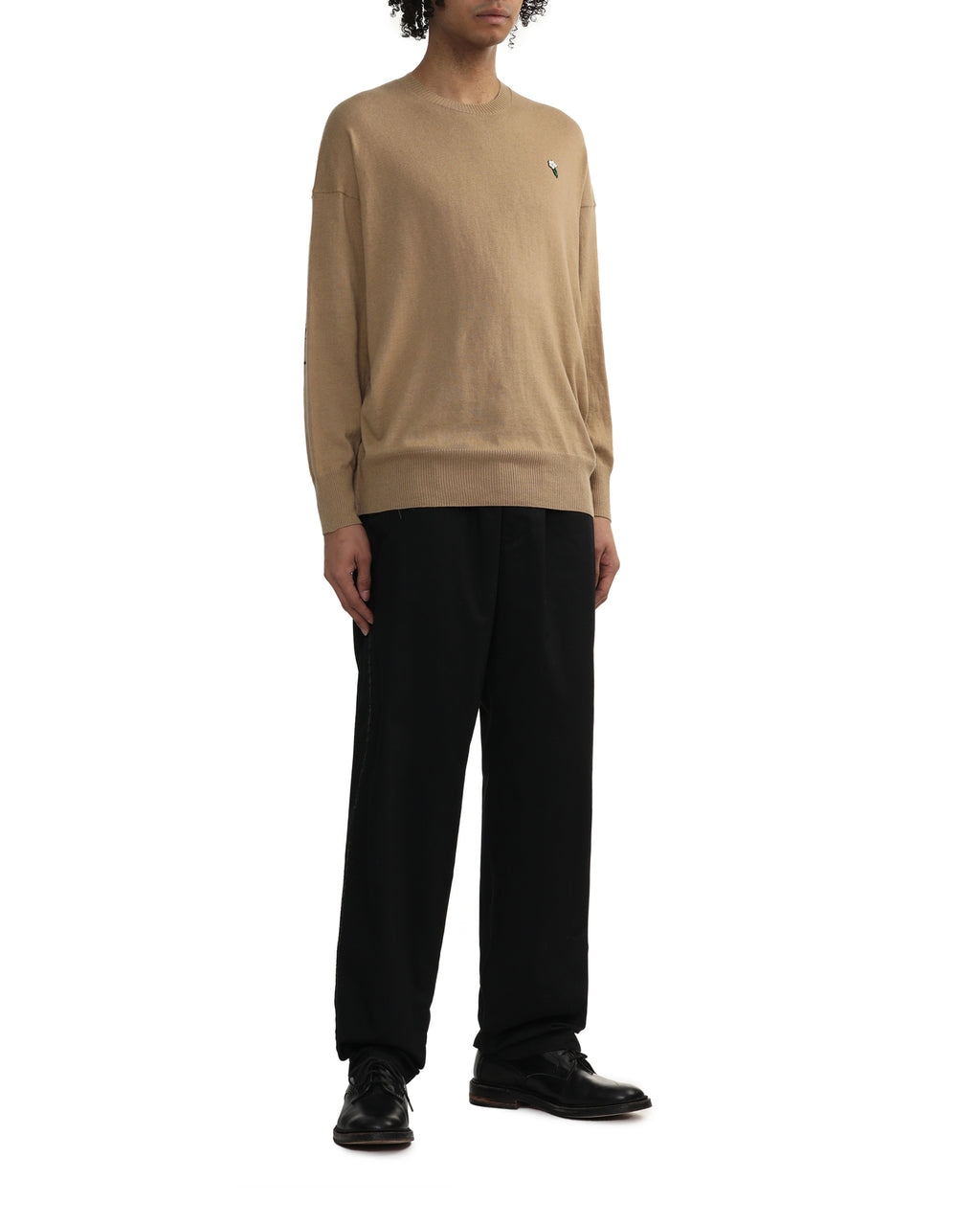 Embroidered graphic knit sweater