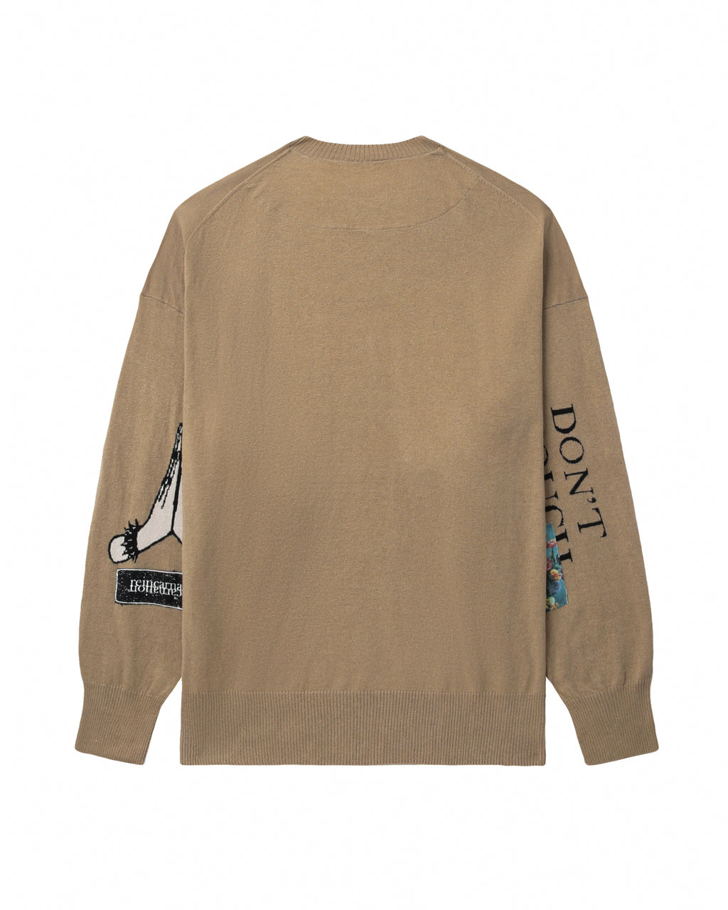 Embroidered graphic knit sweater