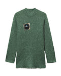 Graphic patch sweater